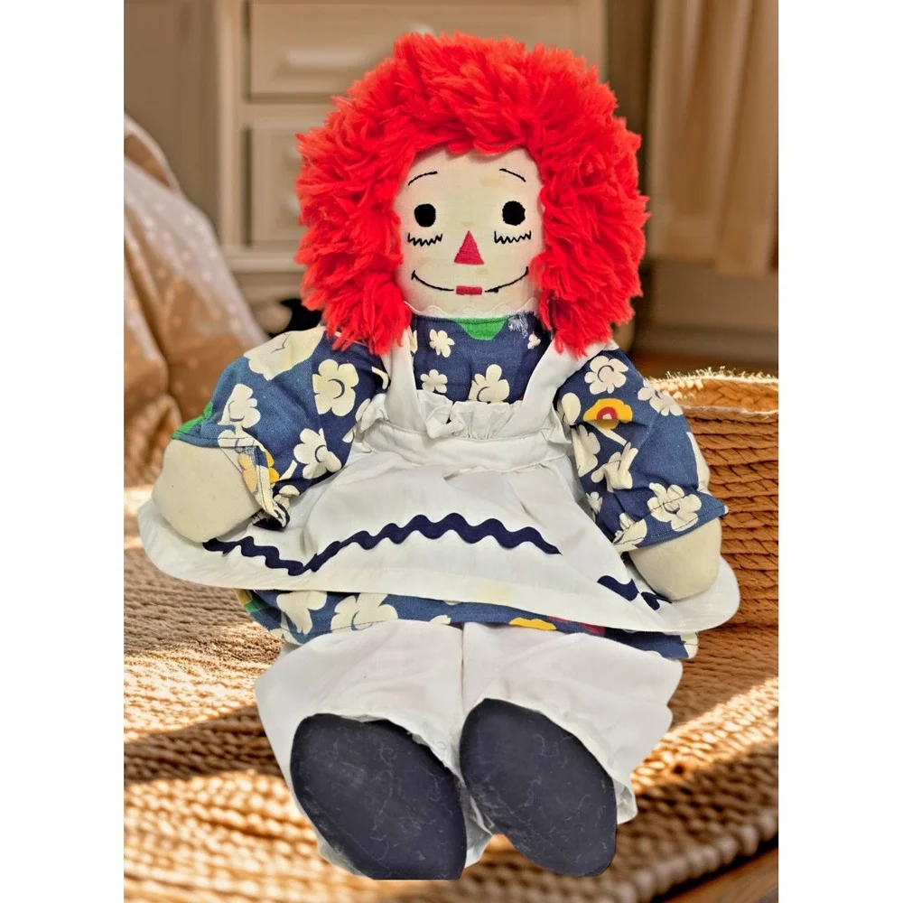 Vintage Raggedy Ann Doll Handmade Cloth 20